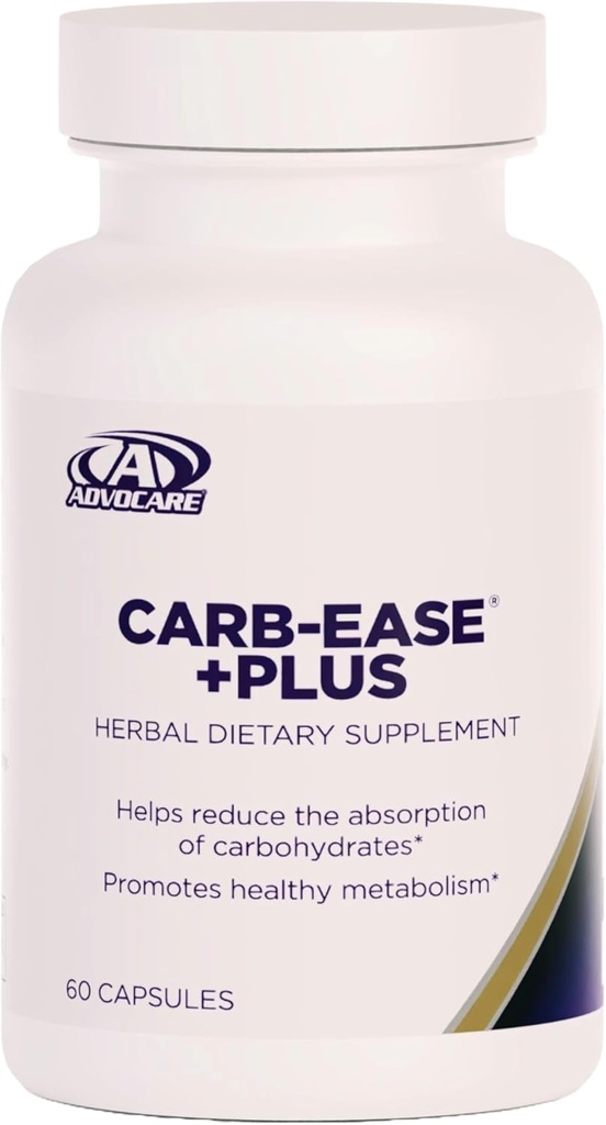 AdvoCare Carb- Ease Plus - Carb Blocker supplement med Nyre Bean, Grape Seed & Green Coffee Ekstrakter - Understøtter sund metabolisme * - 60 kapsler