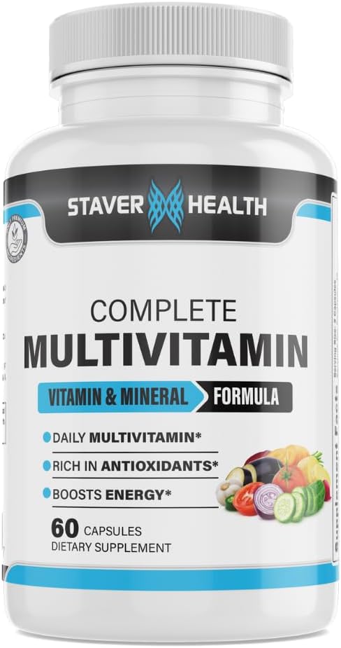 Komplette Multivitamin kapsler til mænd og kvinder - 60 greve - 30 Servering - 1 måneds forsyning