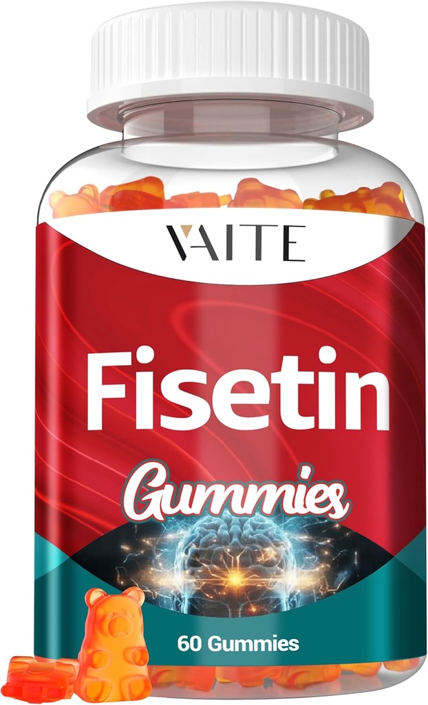 Fiskein Kosttilskud 500mg - Gummy Supplement, Kraftig antioxidant Blend til Cellular Health Support - Vegan & Non- GMO Formel med flavonoider & Plant Ekstrakter, Boost kognitiv funktion, 60 Gummies