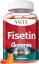 Fiskein Kosttilskud 500mg - Gummy Supplement, Kraftig antioxidant Blend til Cellular Health Support - Vegan & Non- GMO Formel med flavonoider & Plant Ekstrakter, Boost kognitiv funktion, 60 Gummies