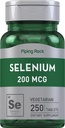 Piping Rock Selenium 200mcg against 124; 250 Tablets against 124; Vegetar, Non- GMO, & Gluten Free Supplementnt