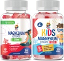 Magnesium Gummier til børn 500mg og Magnesium Gummier til voksne - 100mg. Rolig Magnesium Tyg - Magnesium Citrate Chewable Supplement for Mood & Muscle Support
