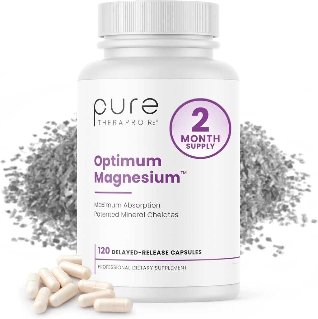 Pure TheraPro Rx Optimum Magnesium Lysinat Glycinat & Di- Magnesium Malat, Lavet i USA