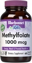 BlueBonnet Nutrition Methylfolate 1000 mcg, for Energy, Mood, and Prenatal Health *, Non- GMO, Vegan, Kosher Certified, Gluten- Free, 60 Vegetabilske kapsler, 60 Servere
