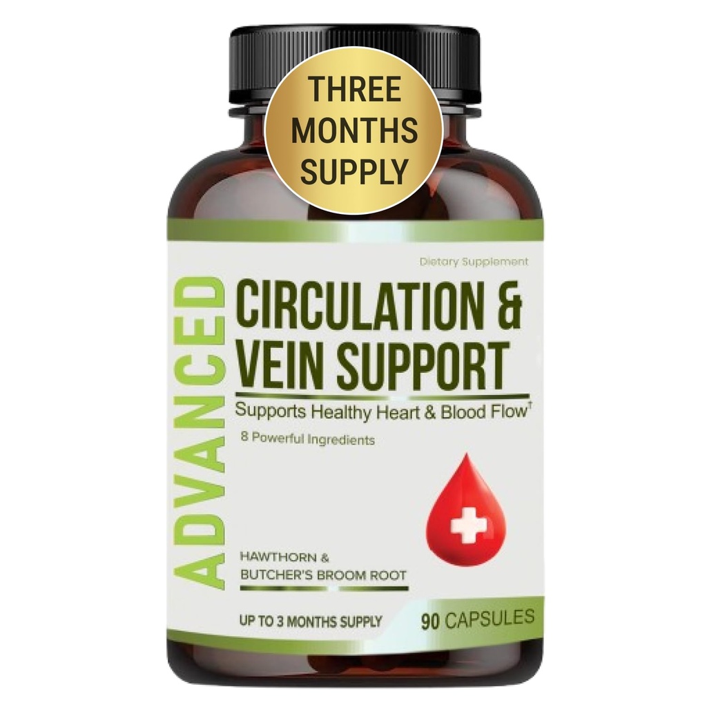 Bedste blodcirkulation kosttilskud og Vein Support-Blood Flow, Leg Cirkulation, Heart Health, og Varicose Veins.with Butcher 's Broom, og Diosmin. Hjælper med at reducere hævelse og ubehag i Legs.90 Caps.