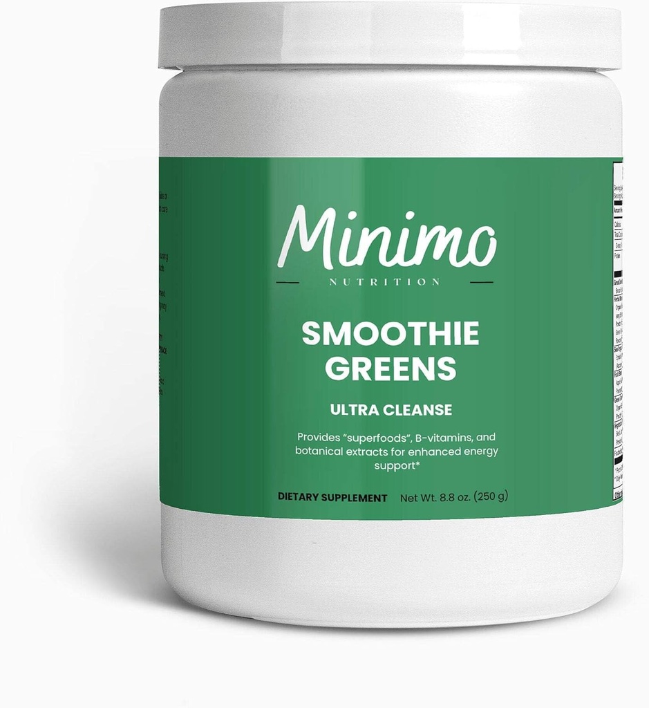 Ultra Cleanse Smoothie Greens, Greens Blend for Optimal Physical & Mental Functionality, 50 Servings, 8.8 oz.