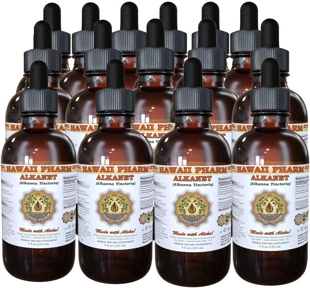 Alkanet Liquid Extract, Alkanet (Alkanna Tinctoria) Root Tincture Herbal Supplement 15x4 oz