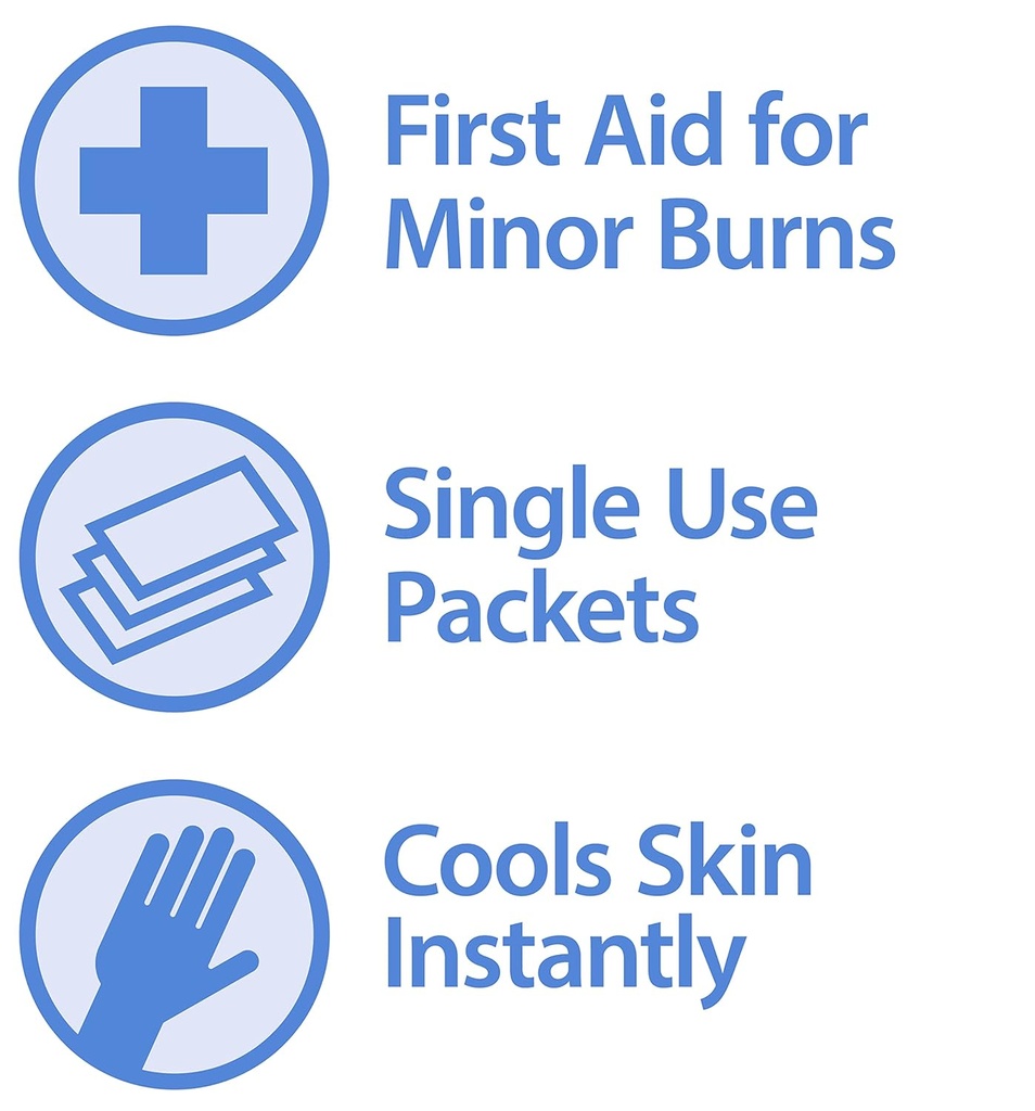 Globe Førstehjælp Burn Gel med Aloe 0,9g Packets, (Box 144) Advanced Førstehjælp Gel til midlertidig lettelse af mindre Burns, Cuts, og Scrapes