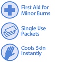 Globe Førstehjælp Burn Gel med Aloe 0,9g Packets, (Box 144) Advanced Førstehjælp Gel til midlertidig lettelse af mindre Burns, Cuts, og Scrapes
