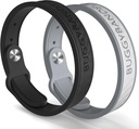 Mosquito Repellent Armbånd, 2 Pack Silicone Mosquito Repellent Bands med DEET Free, Natural & Vandtæt Bug armbånd til børn og voksne, Udendørs rejsende beskyttelse (sort & grå)