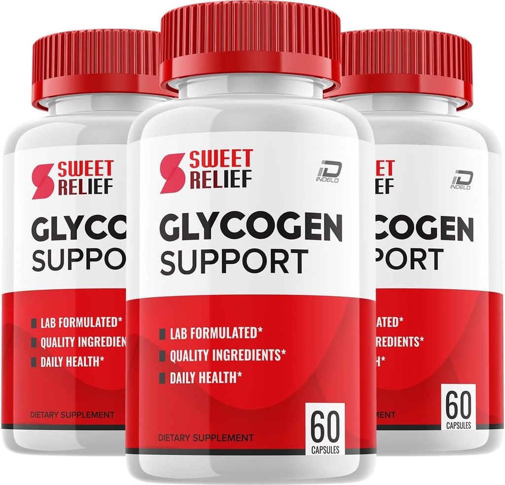 Sweet Relief Glycogen Support Kapsler - SweetRelief Optimizer Advanced Formel, SweetRelief Supplement, SweetRelief Booster Anmeldelser, Glycogen Supplement (3 pakke - 180 Kapsler)