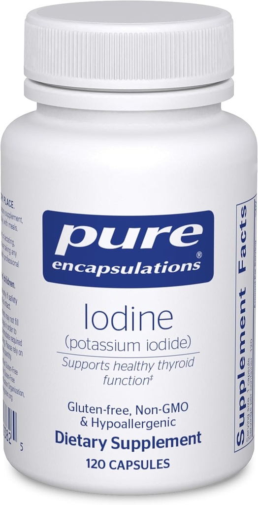 Pure indkapslinger Jod - supplement til støtte Thyroid & Hjælp med at opretholde sund cellular metabolisme - med Premium Kalium Iodid - 120 kapsler