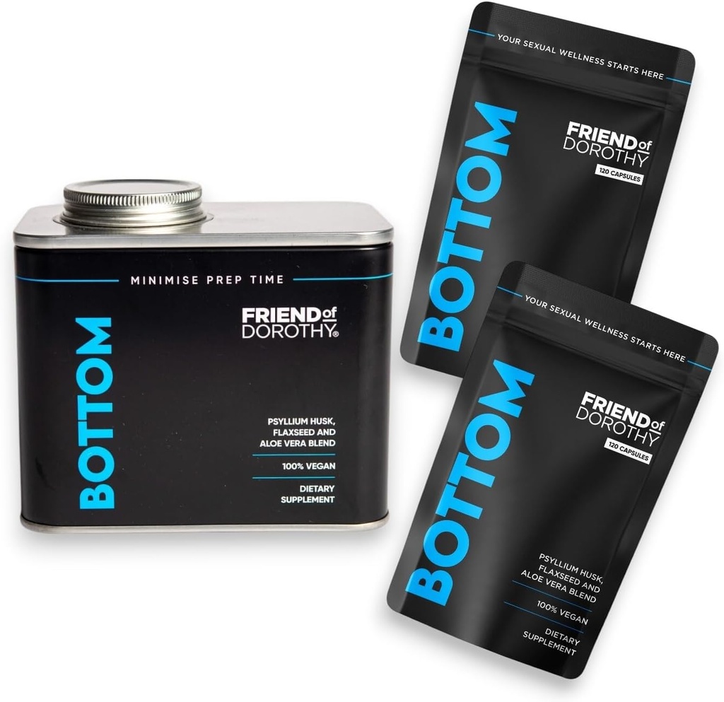 Prep- Ready Bundle - 2 × bunden 120 fiberkapsler (240 Total) med genopfyldelige piller Arrangør kan - Understøtter fordøjelsessygdomme, regelmæssighed, hjerte & vægt management