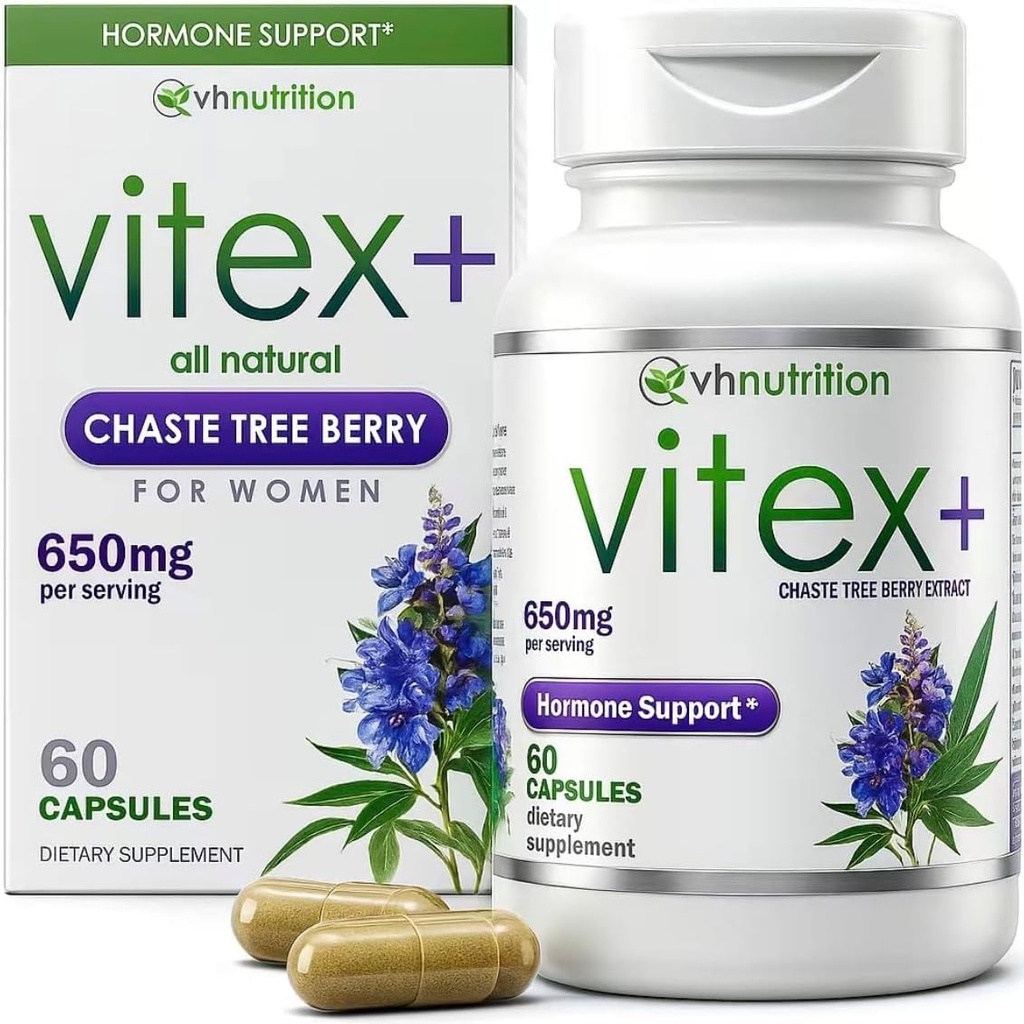 VH Nutrition VITEX + Tex124; Vitex Chasteberry Supplement for Womens