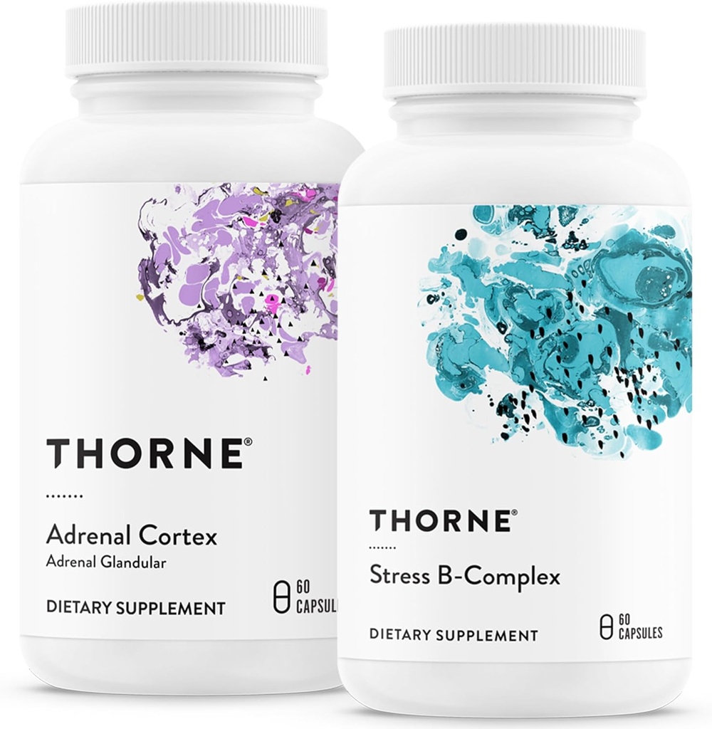THORNE - Adrenal Support Bundle - Adrenal Cortex og stress B- Complex - Stress & immunhåndtering - 60 Serveringer