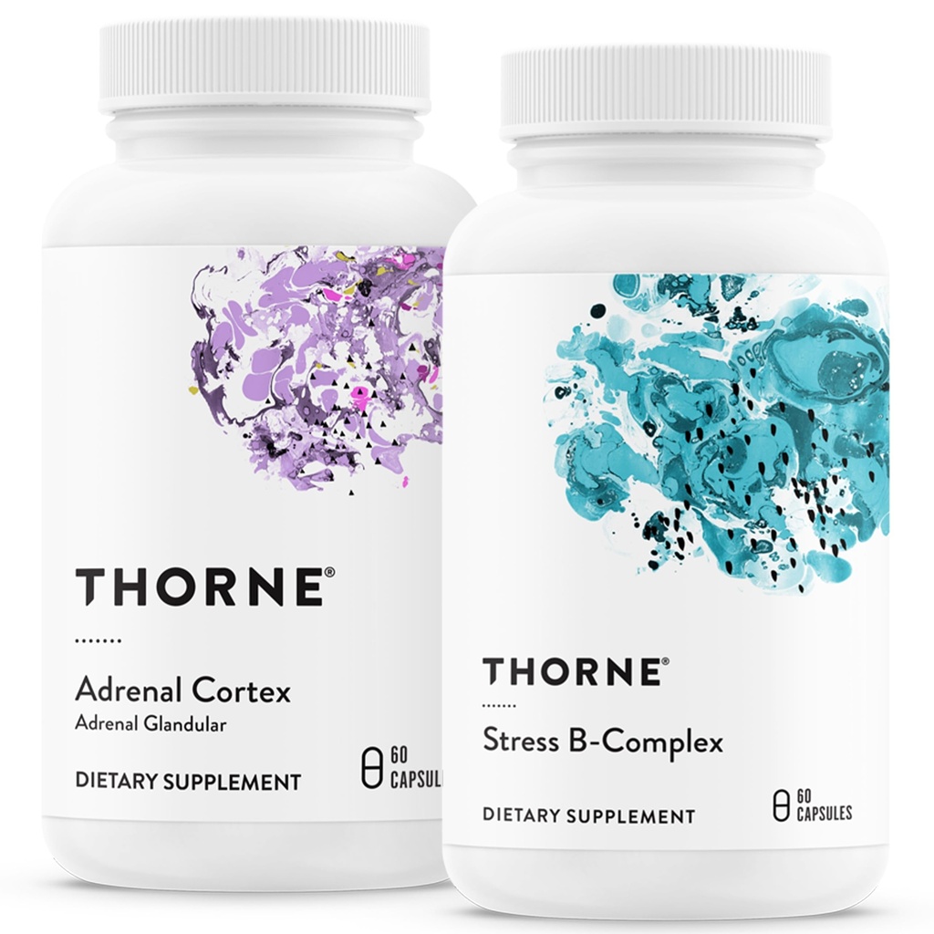 THORNE - Adrenal Support Bundle - Adrenal Cortex og stress B- Complex - Stress & immunhåndtering - 60 Serveringer