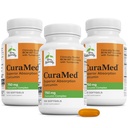 Terry naturligt CuraMed 750 mg - Antioxidant supplement til hjerne & hjerte sundhed - tillæg med høj potens Curcumin kompleks - Nyre, lever & immunforsvar - 120 Softgels (pakke med 3)