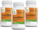 Terry naturligt CuraMed 750 mg - Antioxidant supplement til hjerne & hjerte sundhed - tillæg med høj potens Curcumin kompleks - Nyre, lever & immunforsvar - 120 Softgels (pakke med 3)