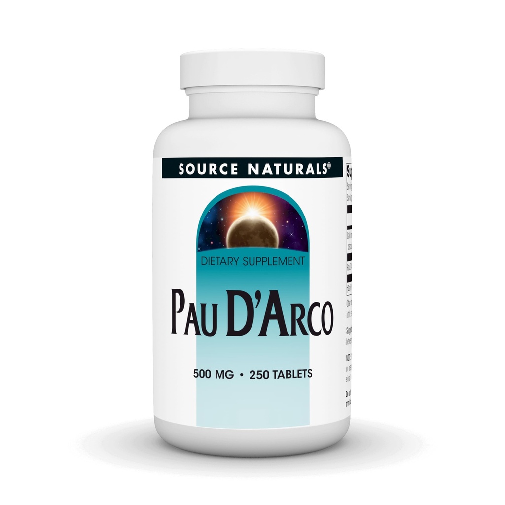 Source Naturals PAU D'Arco, Dietary Supplement - 500mg - 250 Tablets