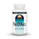 Source Naturals PAU D'Arco, Dietary Supplement - 500mg - 250 Tablets
