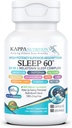 KAPPA NUTRITION Sleep 60, Sleep Aid, 60mg Melatonin, 60- Day Supply, Non-Habit Forming Vegansk Kapsler Naturlige ingredienser til lettere sengetid, Urtetilskud, Valerian Root, Kamille Non- GMO
