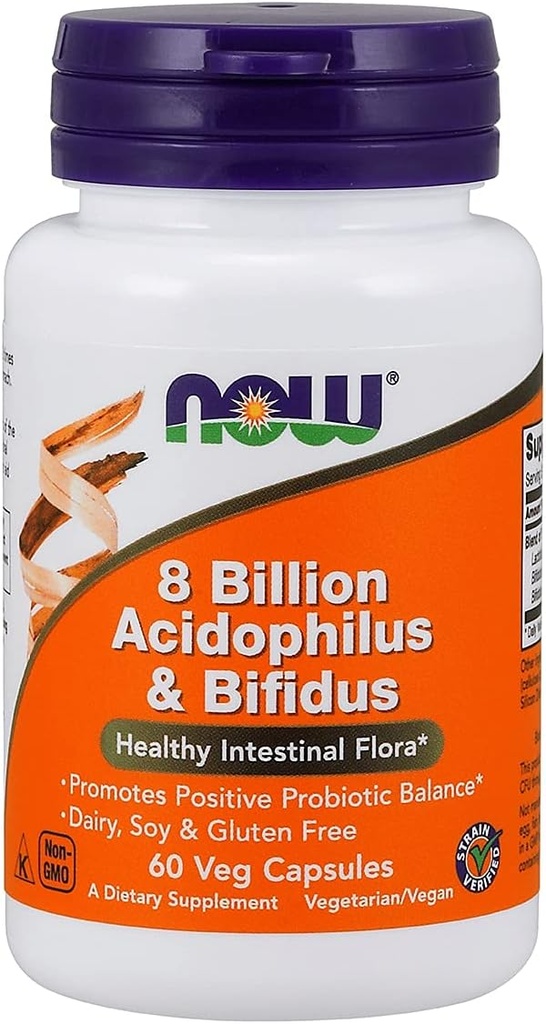 Now Foods Acidophilus & Bifidus 8 Millioner VCs, 60 ct