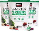 FORCE FACTOR Smarter Green Superfood Chews, 3-Pack, Grønne og Superfoods med Probiotika, Antioxidanter, og Fiber, Grønne supplement til støtte fordøjelse, nitrogenoxid, og energi, 180 Chews