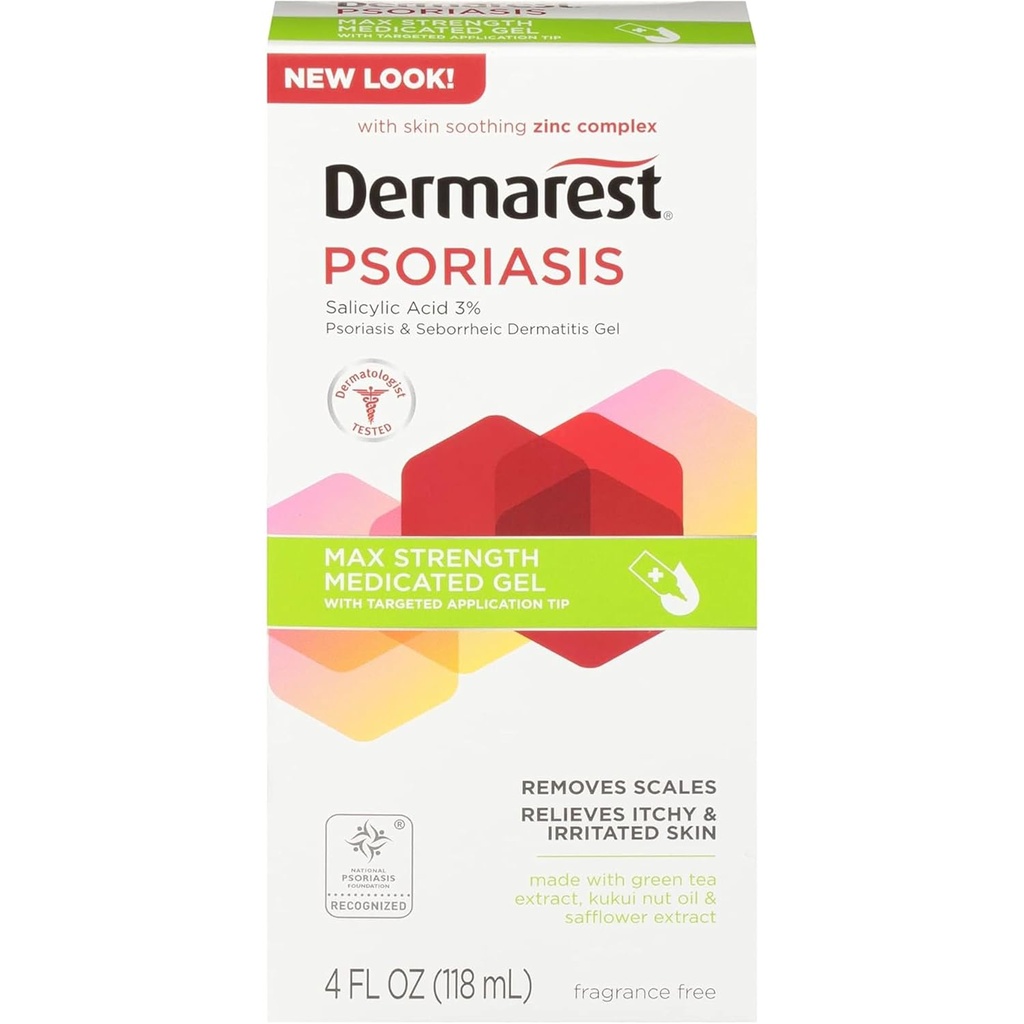 Dermarest Psoriasis Medicin Behandling Gel, 4 oz