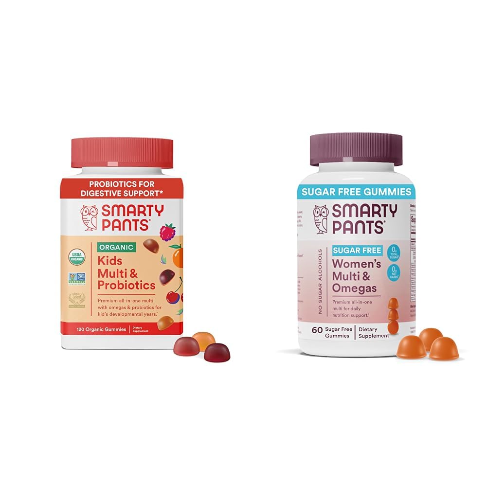 SmartyPants Kids Multivitamin Gummies 120 Grev og kvinders Multivitamin Gummies 60 Grev Bundle
