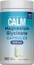 Naturlig Vitality Rolig, Magnesium Glycinate Understøtter Bone, Muskel, Hjerte, & Nerve Sundhed, Non- GMO, Vegan, Gluten Free 180ct