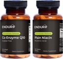 Endurance Products Co-Enzyme Q10 Crystal-Free (120 softgels) B3 Plain Niacin