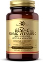 Solgar Ester- C Plus 500 mg C-vitamin (Ascorbat Complex) - 50 grøntsagskapsler - Tunge & ikke-syre - Antioxidant & immunforsvar - Ikke GMO, Vegan, Gluten Free, Kosher - 50 Servere