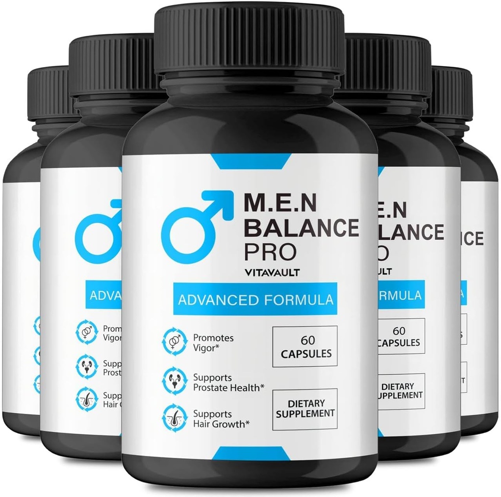 M.E.N Balance Pro Kapsler - Officielle Mænd Balance Pro Pills til støtte Prostate Heath, Alle naturlige Formel for energiniveauer & Samlet Well- Being, Premium M.E.N Balance Pro Anmeldelser (5 Pack)