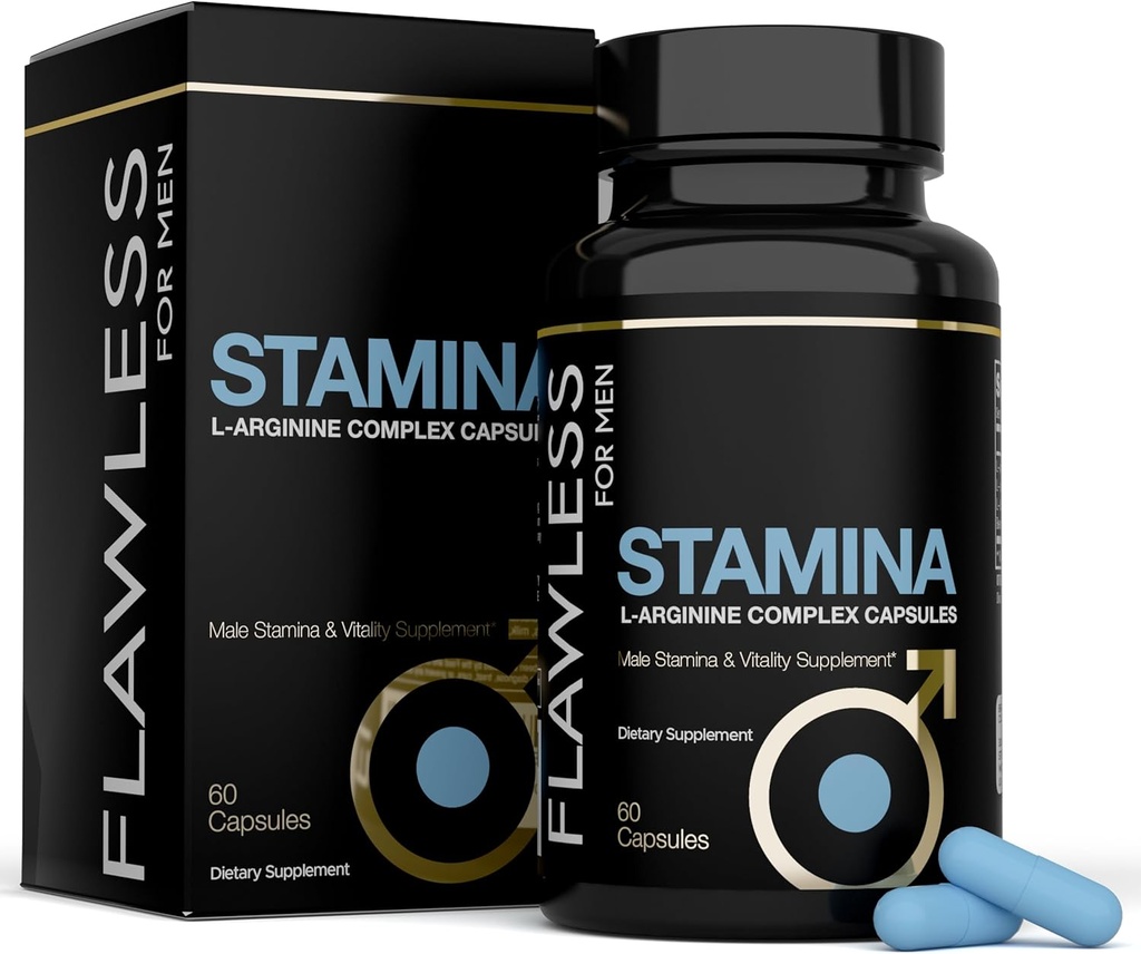Stamina | Extra Firm Hard On Pills | Fast Acting L-Arginine, L -Citrulline & Nitric Oxide Supplement for Men | Promotes Male Vitality, Blood Flow and Endurance | 60 Capsules
