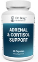 Dr. Berg Adrenal & Cortisol Kapsler - Adrenal Supplement & Cortisol Manager - Food, Food, Afslapning og Stress Support - Adrenal Kosttilskud med Ashwagandha Ekstrakter - 60 Kapsler