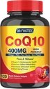 CoQ10 400mg SoftGels COQ10 - CQ10 Coenzyme Q10 Supplement, Plus PQQ, Omega 3, and Vitamin E, for Heart and Cellular Energy, 120 Servings