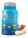 Probiotika med fordøjelsesenzymer og præbiotika til kvinder og mænd - 3-in-1 Vegansk Probiotisk Prebiotisk Multi-enzymer Complex for Gut Health - Maksimal Absorption Forsinket - Udløsningskapsler