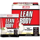 Lean Body MRP All- In- One Vanilla Meal Erstatning Shake, 40g Protein, Whey Blend, 8g Sunde Fats EFA 's & Fiber, 22 Vitamin og Min, Ingen kunstig farve, Gluten Free, (20 Pakets)