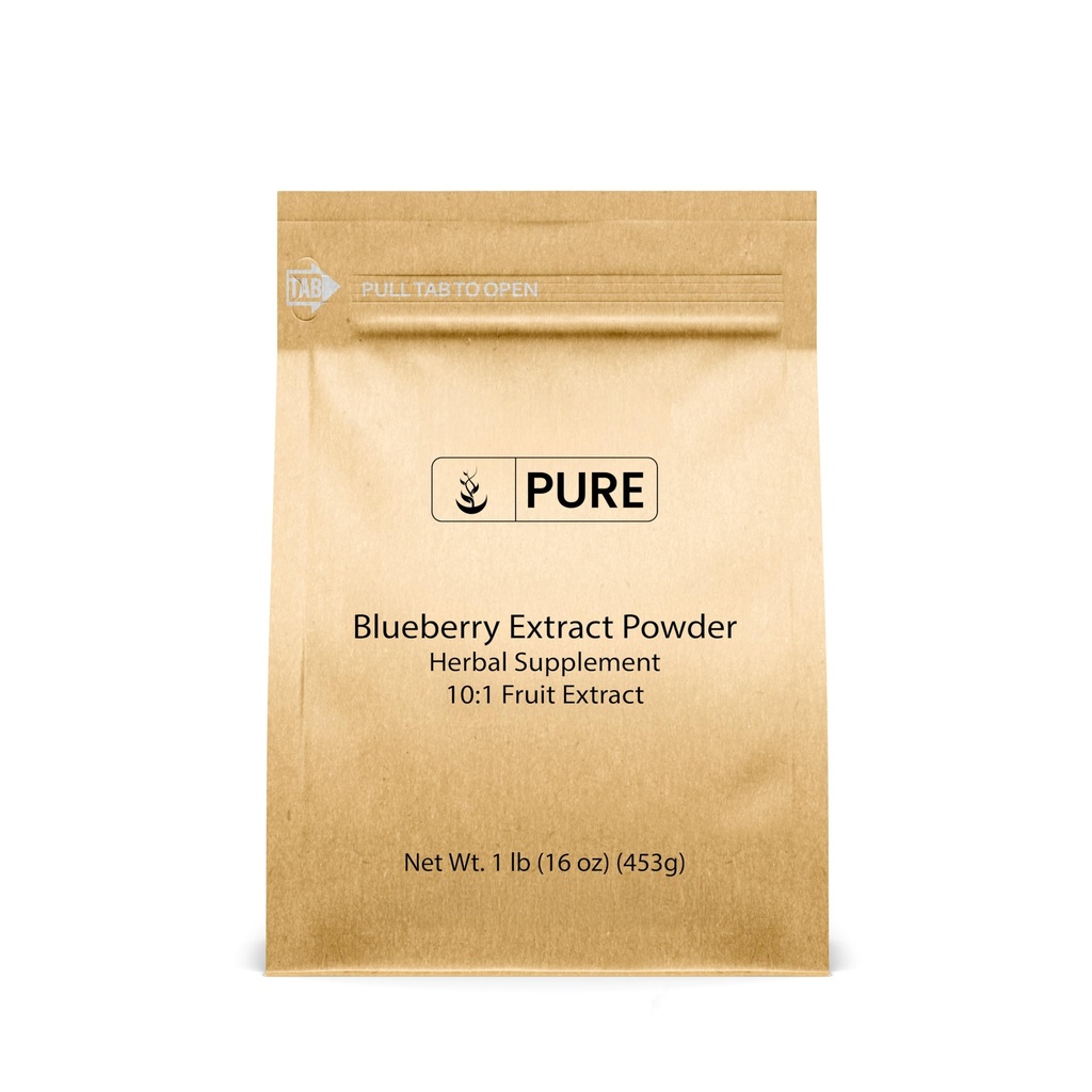 PURE ORIGINAL INGREDIENSER Blåbær ekstrakt pulver (1 LB) Pure Herbal supplement ekstrakt pulver
