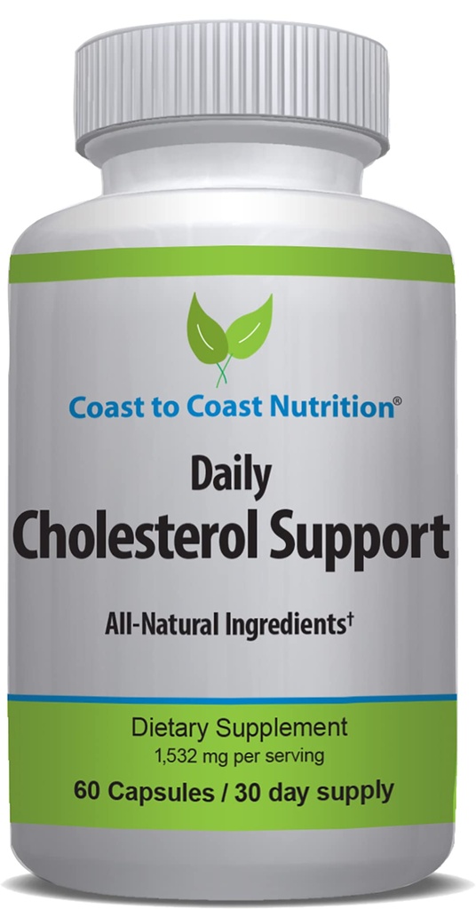 Kolesterol Support - Support Cardiovaskulær & Artery Performance, Target Bad LDL Niveauer & Plaque Calcium Buld- Up - Fremme cirkulation & blodgennemstrømning - 60 kapsler