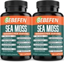 BEBEFEN (2 Packs) 15050mg Sea Moss Capsules with Ashwagandha, Fenugreek, Bladderwrack and More - Immune System & Body Management
