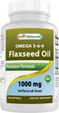 Bedste Naturals Flaxsee Oil 1000 mg 240 Softgels - Omega- 3- 6- 9 for Heart Health