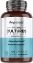 WeightWorld BioCultures Complex - Probiotisk for kvinder & mænd - Third-Party Lab Testet - 120 Vegan kapsler (2 Måneders Tilgang) - 60 Millioner CFU med 20 Probiotiske Strops - Vegan, Non- GMO & Gluten- Free