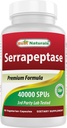 Bedste Naturals Serrapeptase 40000 SPU 'er 90 Vcaps (90 Tæl (pakke med 1))