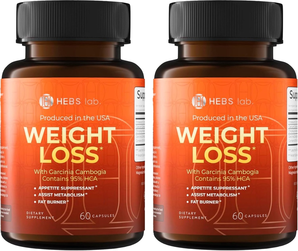 Garcinia Cambogia Pills Made in USA - 120 Kapsler (pakke med 2)