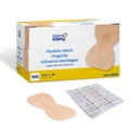 Dynarex Stof Adhesive Bandages - Steril & Fleksible Stof Bandages til Sår - Non-Stick Pads - Individuelt - Indpakket førstehjælpsydelse - No Latex - 1-3 / 4x3 ", 1 Æske med 100