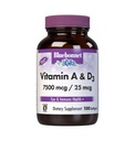 Bluebonnet Nutrition Vitamin A & D3 25. 000 IE / 1. 000 IE fra Deep Sea, Cold Water, Fish Oil - For Eye Health & Immune Function * - Gluten Free - Dairy Free - Molekulært Destilleret - 100 Softgel / Servering