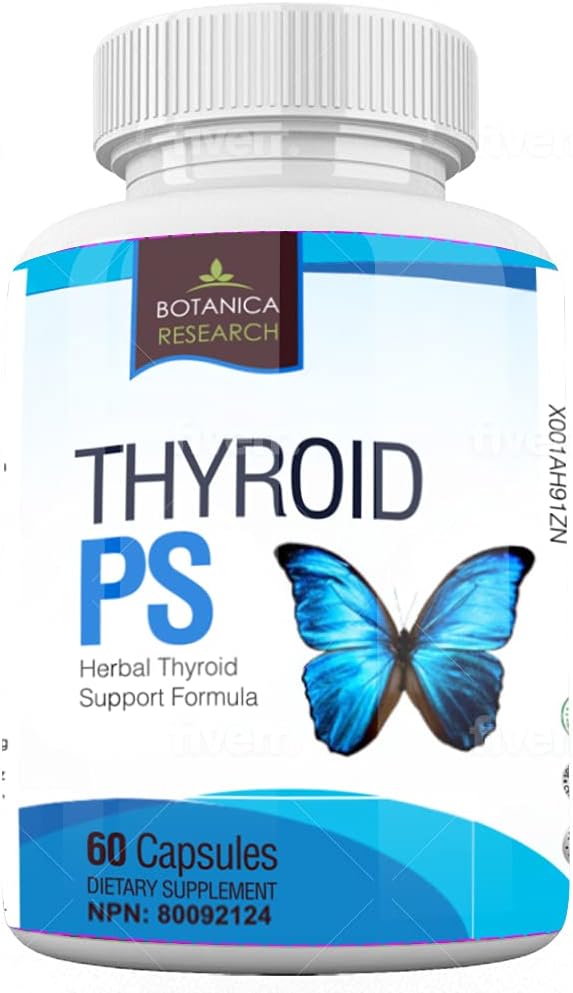 Thyroid Support Complex Supplement: Alle naturlige Glandular System: bedre fokus, koncentration, PS Hormone Balance Energy Boost - 60 Veggie Vitamin kapsler