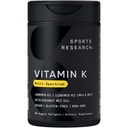 Sports Research Vitamin K Multi- Spectrum - Tre typer af vitamin K: K1, K2 MK-4 & K2 MK- 7 - Vegansk Friendly, Plantgel Capsule - 60 bløddele