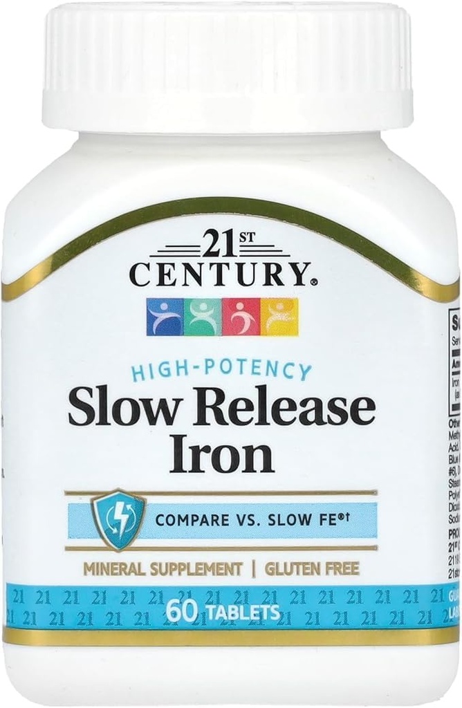 21. århundrede Slow Release Iron Tablets 60 ea